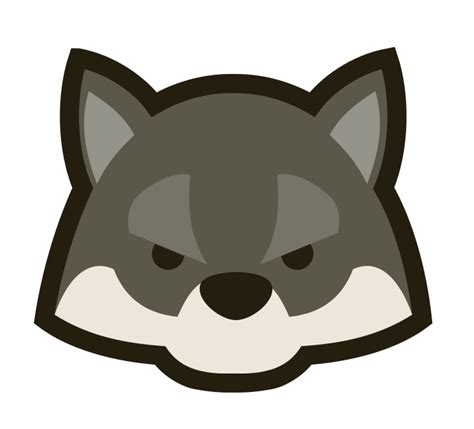 Cute Wolf Cartoon Face Clip Art Library