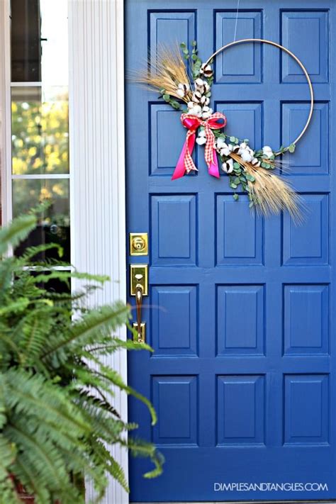 Dimples And Tangles Fall Front Porch Decorations Using Hot Pink And