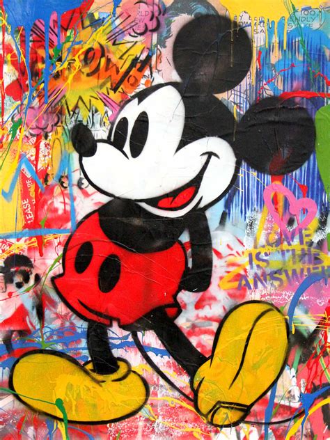 Mickey Mouse Mixed Media 2017 By Mr Brainwash Denis Bloch