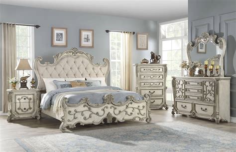 The best furniture and decor picks from walmart. 4pc Bedroom Furniture Set Antique White Finish Eastern ...