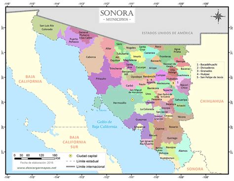 Road Map Of Sonora Mexico