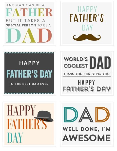 Free Fathers Day Printable Cards