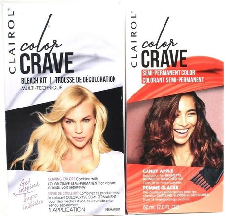 1 Clairol Color Crave Bleach Kit And Candy Apple Bold Semi Permanent Hair