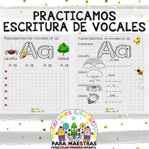 Practicamos Las Vocales Materiales Educativos Para Maestras