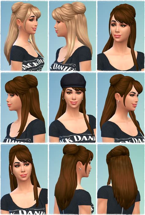 Halfupbowlinghair The Sims Sims Mods Sims 4