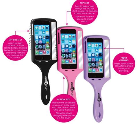 Selfie Brush I Phone Case With A Brush On The Back Side And I Mirror Which Can Help You To Take
