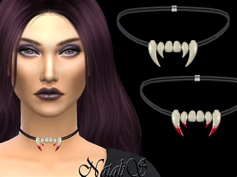 The Sims Resource Natalisvampire Teeth Choker