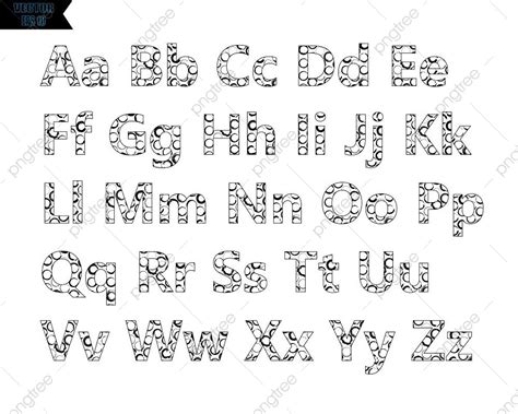 Stencil Font Vector Hd Png Images Black Stencil Alphabet Font Template