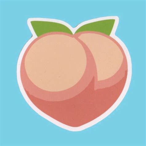 Peach Emoji Sticker Laptop Car Cheeky Pink Bottom Rude Lgbt Fruit Bum Cheek Ebay