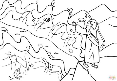 Moses And The Red Sea Coloring Page At Getdrawings Free Download