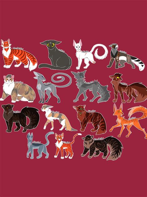 Every Thunderclan Leader Ever T Shirt By Draikinator Redbubble
