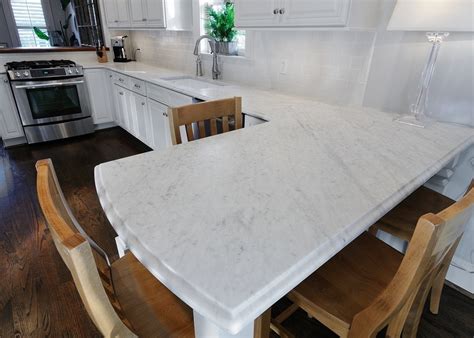 White Carrera Marble Kitchen Countertop By Atlanta Kitchen