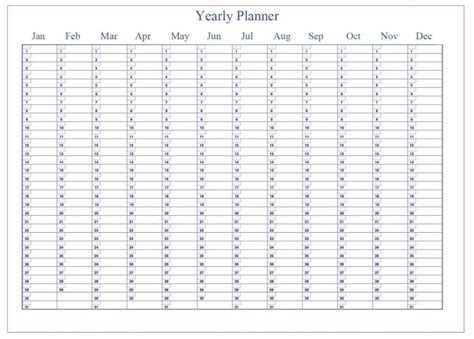 Yearly Planner Printable Free Printable Templates