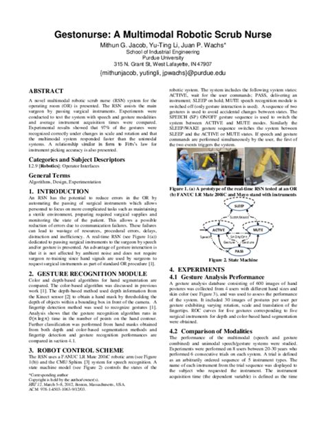 pdf gestonurse a multimodal robotic scrub nurse juan wachs