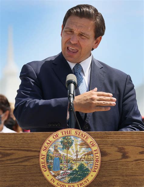 Florida Governor Ron Desantis Holds News Conference In Miami