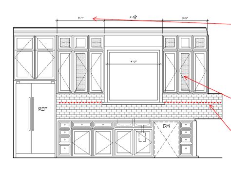 Kitchen Cabinet Elevation West Wall 1707 C Holman Houston Tx This