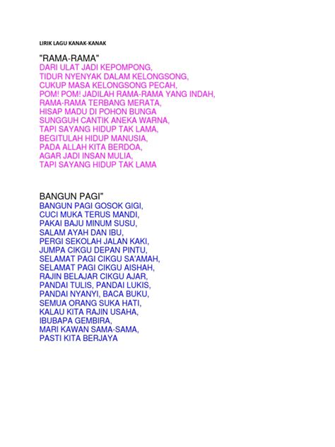 Lagu syantik kanak kanak mp3 ✖. Buku Lirik Lagu Kanak Kanak