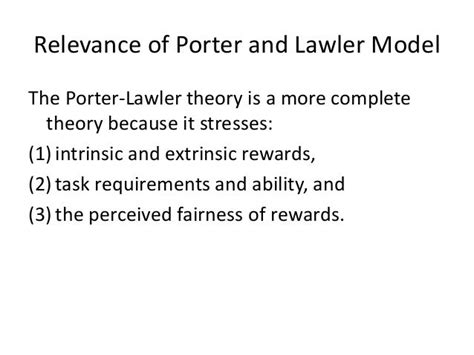 Porter And Lawler Model