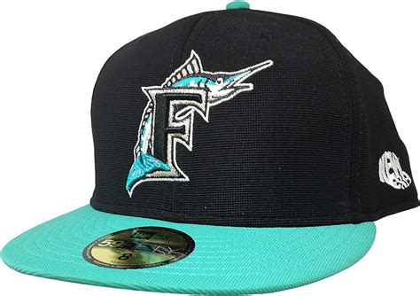 New Era Florida Marlins Hat Cap 59fifty Fitted Miami Marlins 21103817 Black 8
