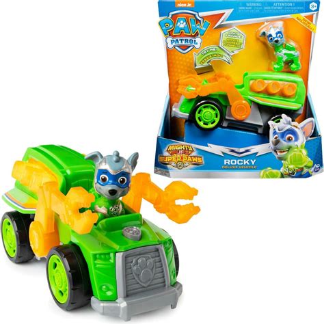 Paw Patrol Mighty Pups Super Paws Rockys Deluxe Transforming Vehicle And Pup 778988267301 Ebay