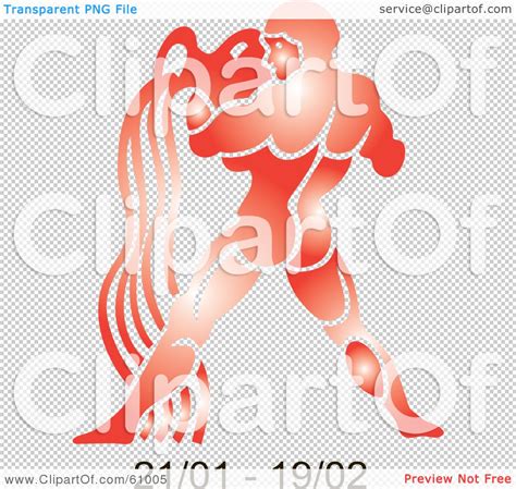 Royalty Free Rf Clipart Illustration Of A Shiny Red Aquarius Astrology Symbol With Duration