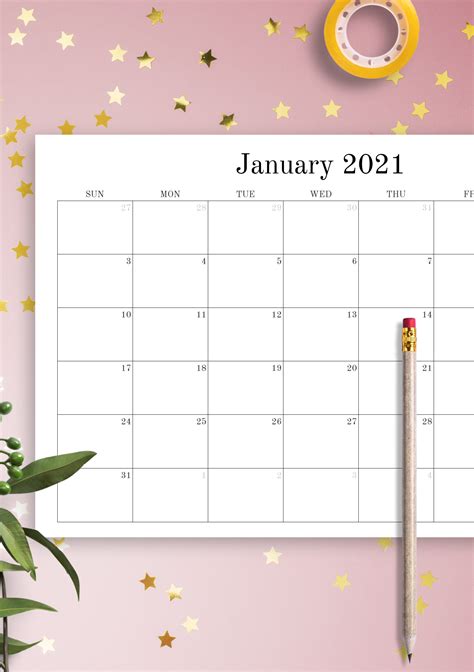 Monthly Calendar Free Printable Printable Monthly Calendar Templates