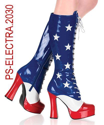 American Flag Fourth Of July Usa 5 Inch High Heel Stars And Stripes