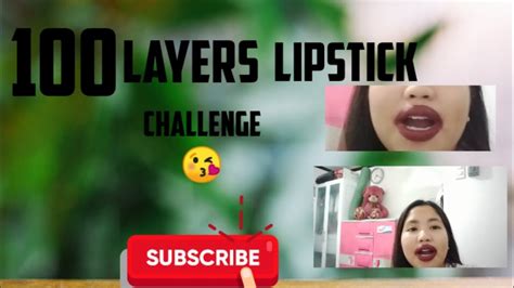 100 layers lipstick challenge ♥️ youtube