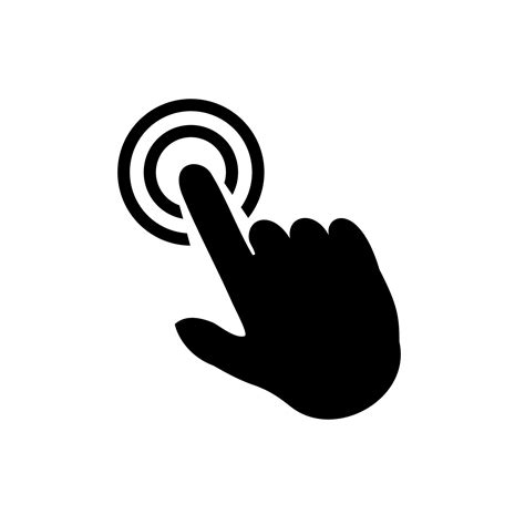 Hand Click Icon Set Pointer Icon Vectors Hand Cursor Icon Vectors