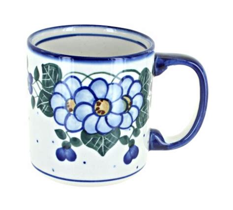Blue Rose Polish Pottery Primrose Coffee Mug 1 Kroger