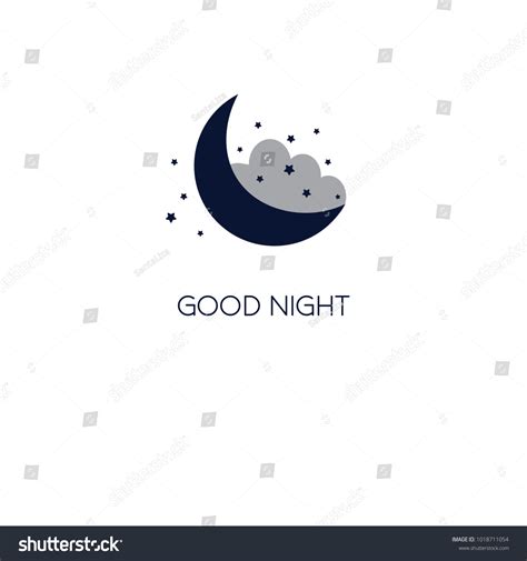 Night Concept Logo Good Night Vector Stock Vector Royalty Free