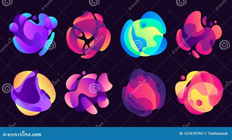 Abstract Gradients Shapes Organic Free Form Colorful Gradient Blur