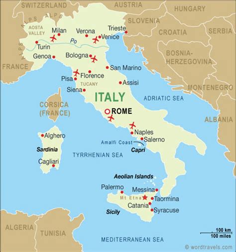 What day is it in italy right now? Italy Map, Italy Travel Maps from Word Travels