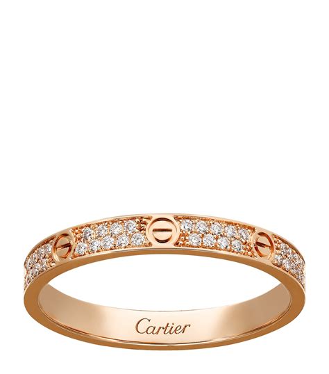 Cartier Rose Gold And Diamond Love Ring Harrods Uk