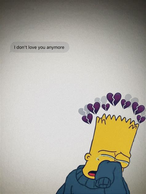 Bart Simpson Broken Heart 🍓1080x1080 Sad Heart Bart 1080x1080 Sad