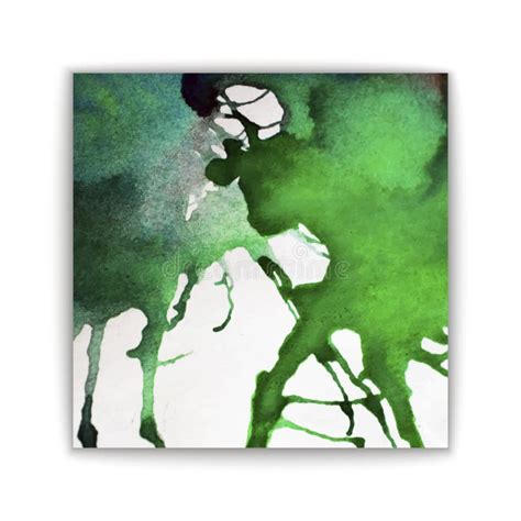 Green Art Grunge Paint Background Stock Vector Illustration Of