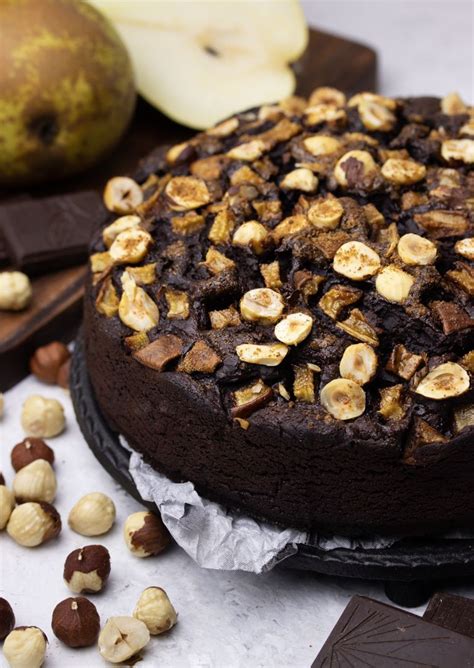Decadent Pear Hazelnut Chocolate Cake Recipe Cake Servings Pecan