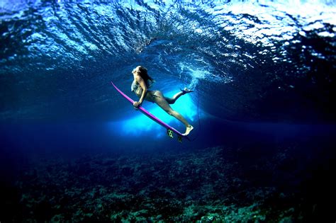 Fond D Cran Des Sports Femmes Eau Sous Marin Les Surfeurs Plong E Libre X Px