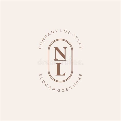 Initial Nl Beauty Monogram And Elegant Logo Design Stock Vector