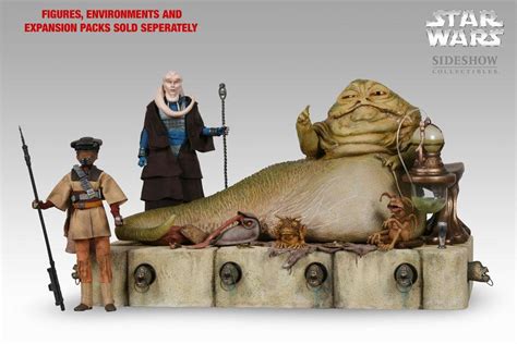 Sideshow Hot Toys Jabba The Hutt Wthrone Creature Pack And Boussh Bib