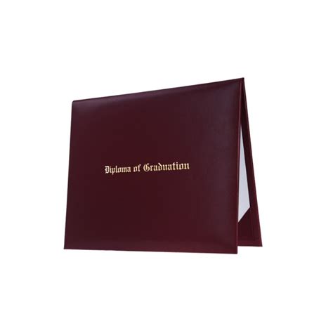 Maroon Imprinted Elementary Diploma Cover Gradshop