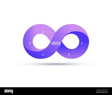 Infinity Logo Symbol Loop Icon Infinite 8 Mobius Cycle Stock Vector