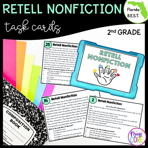 Retell Nonfiction Task Cards 2nd Grade Ela2r32 Magicore