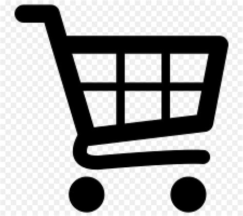 A Black And White Shopping Cart Icon With No Background Hd Png Downloads