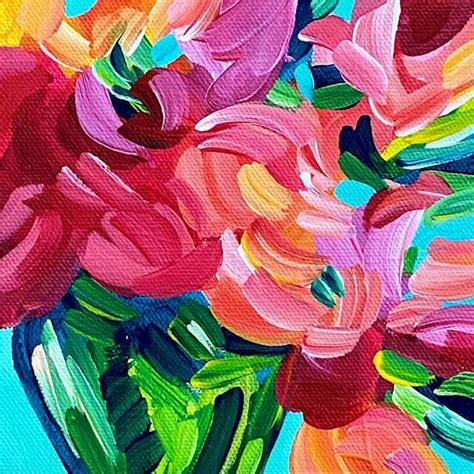 Expressive Abstract Flower Paintings New Paintings For 2021 Elle