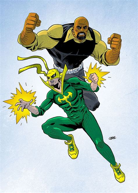 Luke Cage And Iron Fist Art By Anderson Cabral Iron Fist Marvel