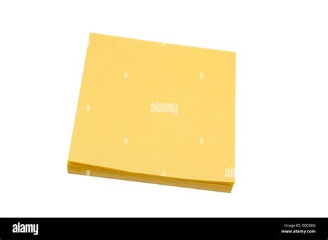 Yellow Memo Paper Isolated On White Background Stock Photo Alamy