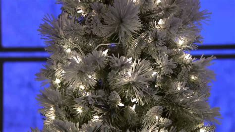 Kringle Express Flocked Winter Slim Christmas Tree On Qvc