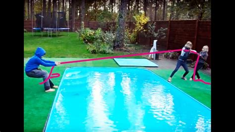 БАССЕЙН ЧЕЛЛЕНДЖ с канатом Swimming Pool Challenge With Rope Funny