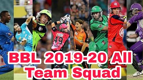 Big Bash League All Team Squad Bbl All Team Squad 2019 20 Big